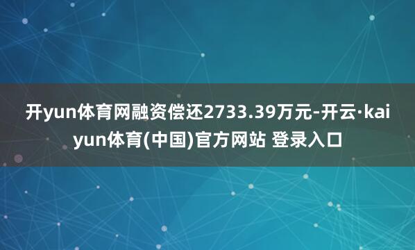 开yun体育网融资偿还2733.39万元-开云·kaiyun体育(中国)官方网站 登录入口